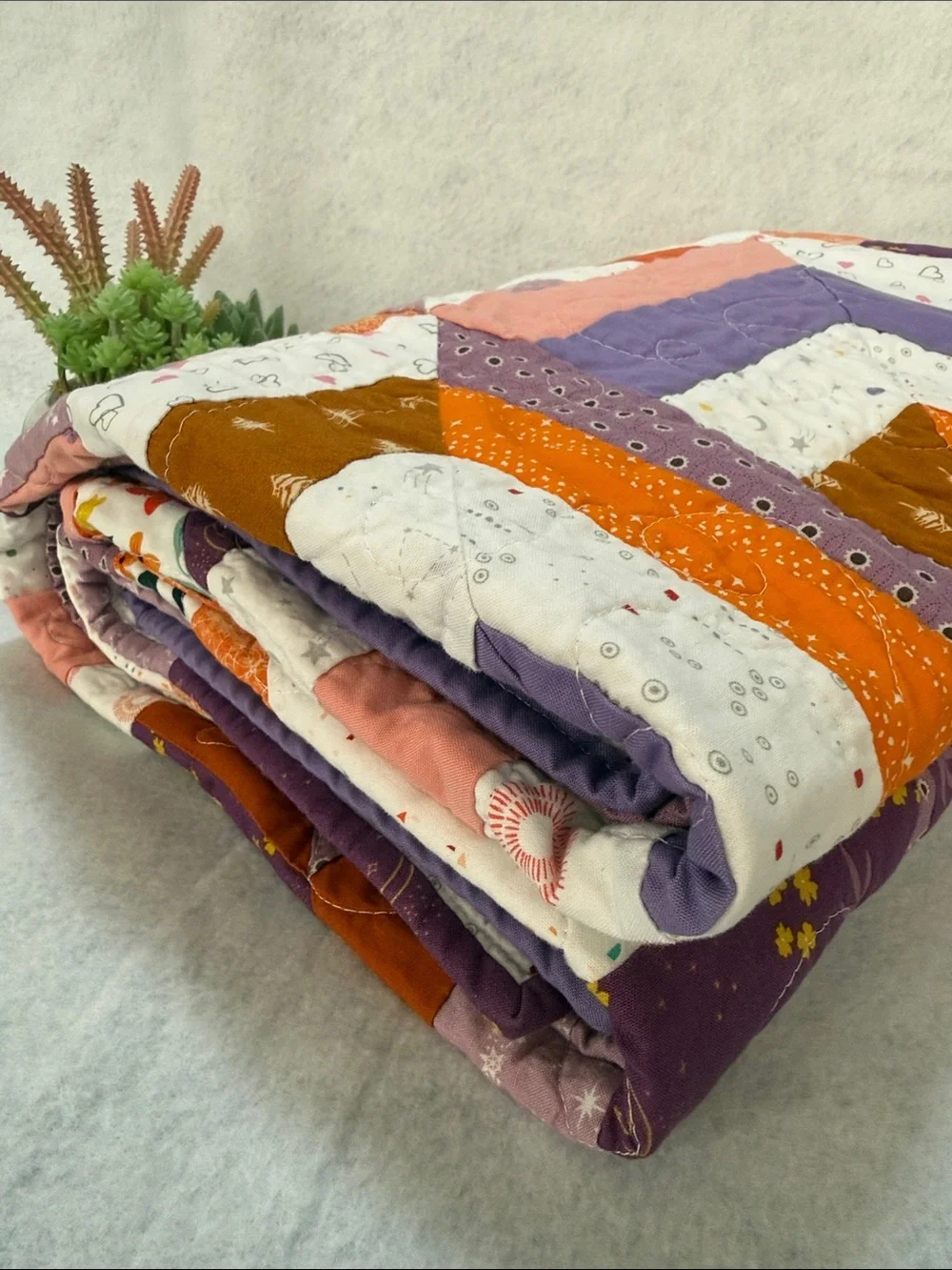 Beequilted colorful patchwork